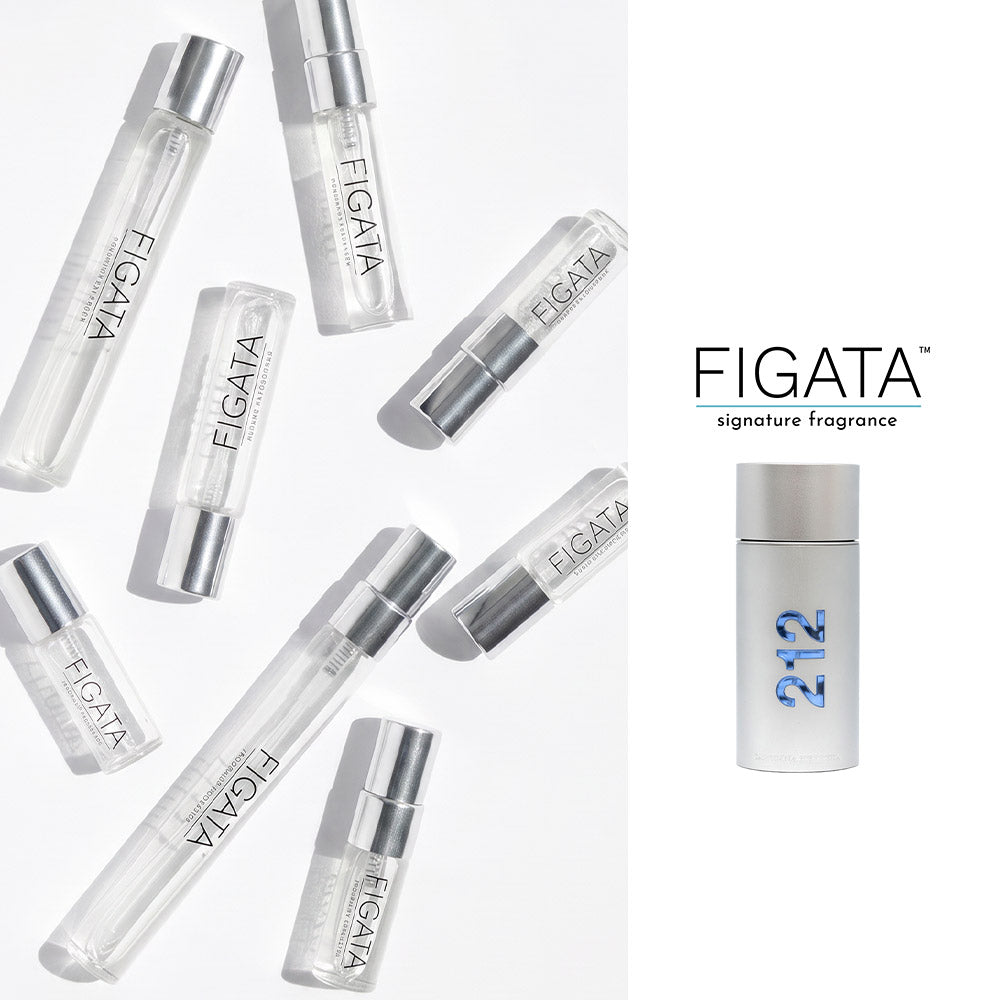 [FIGATA] Mini perfume Ingredients/ Carolina Herrera 212 MEN Men Eau de Toilette Perfume Trial Choose from 1.5ml, 3ml, 5ml Capacity Spray Roll-on Atomizer Nekoposu 